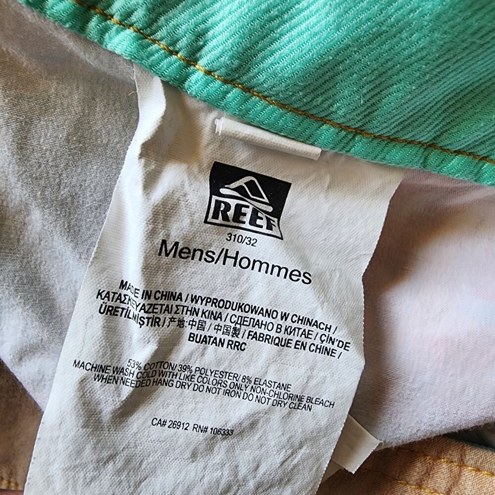 Reef Life's Short Go Surfing Board Shorts Size 30 Turquoise Blue Beach Swim - Picture 6 of 8
